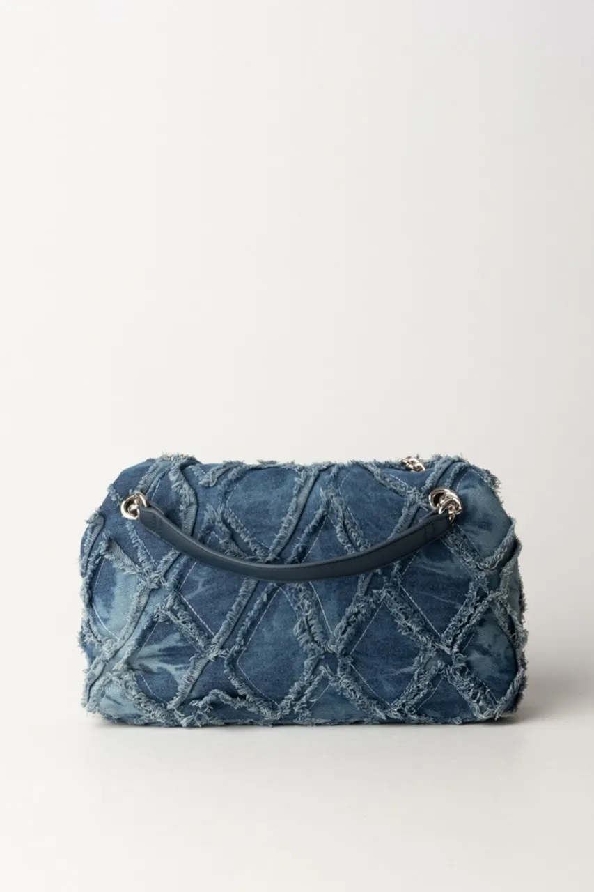 Borsa a tracolla in denim Blu