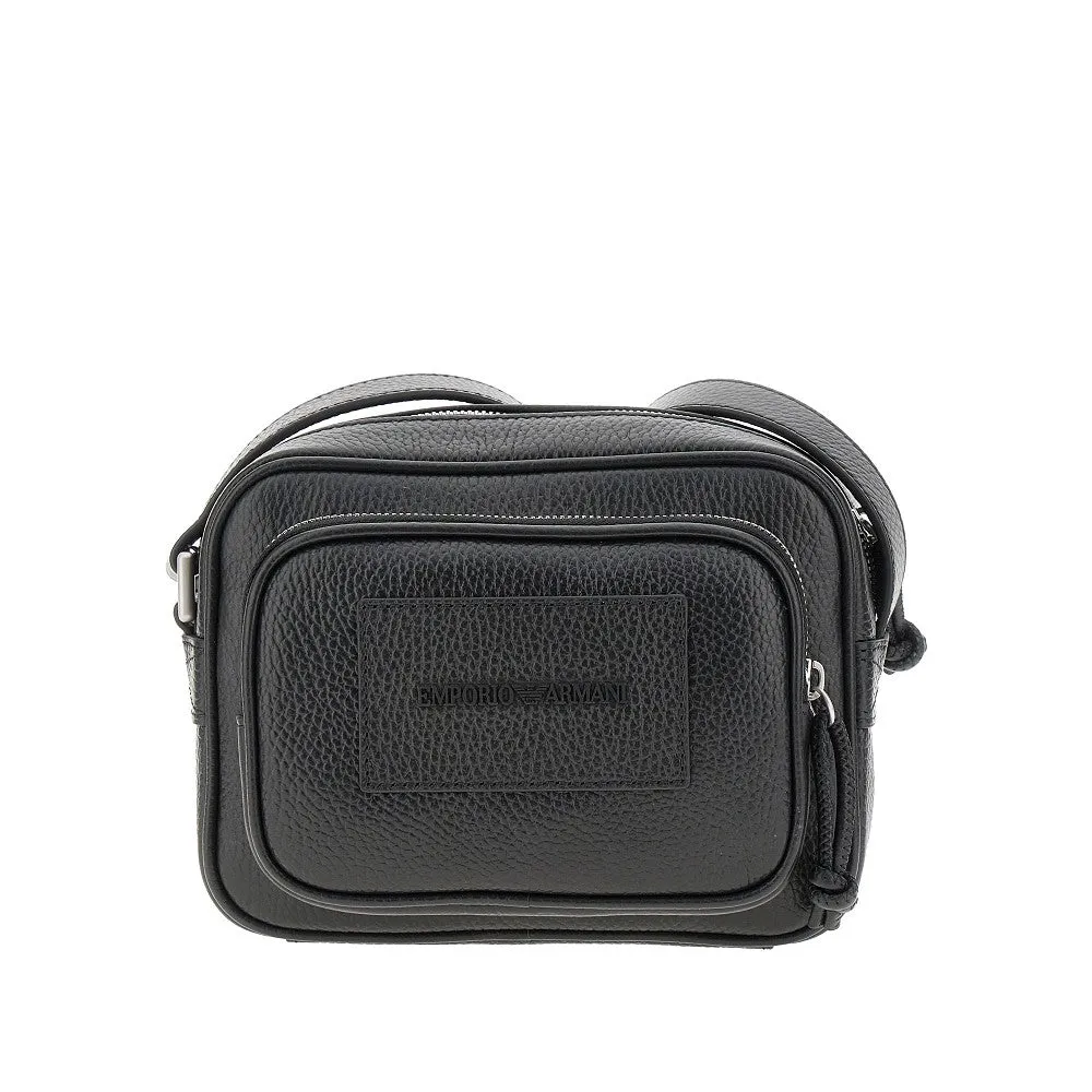 Borsa a tracolla in pelle martellata
