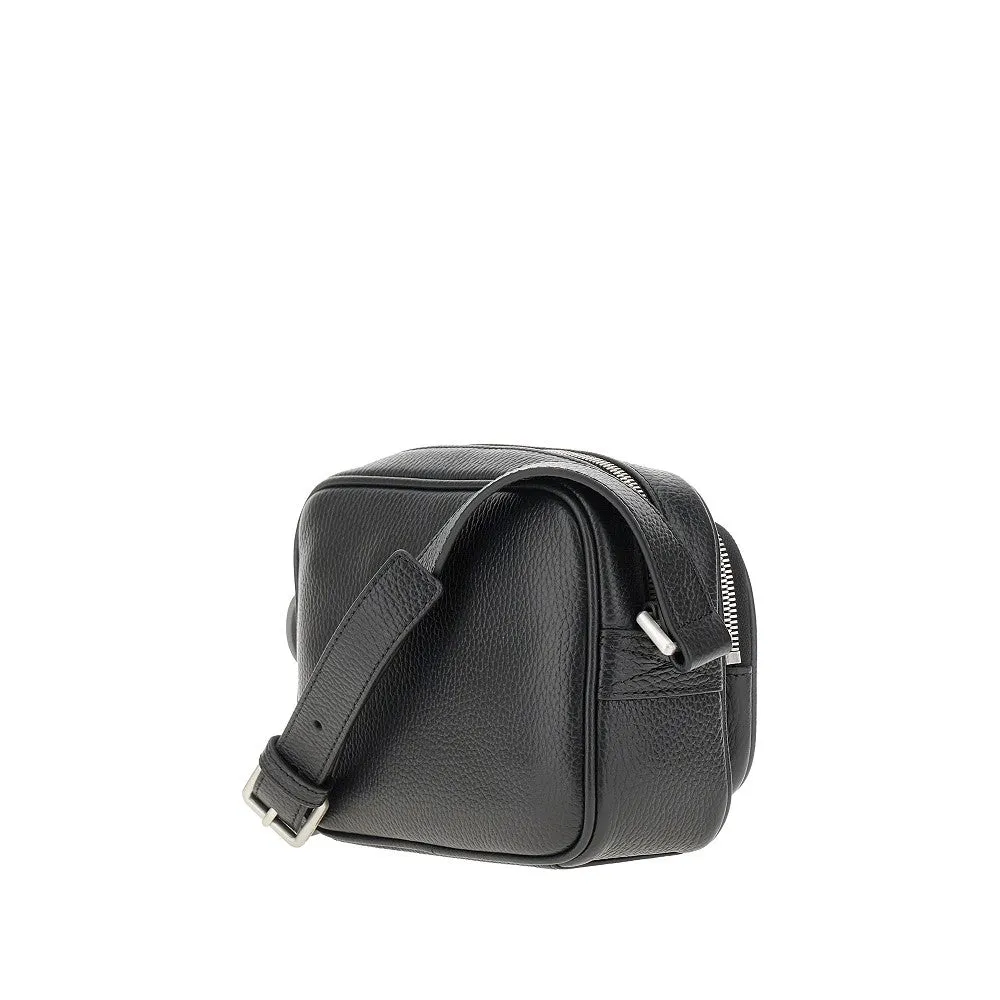 Borsa a tracolla in pelle martellata