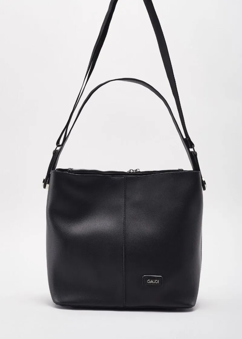 Borsa shoulder con tracolla a contrasto