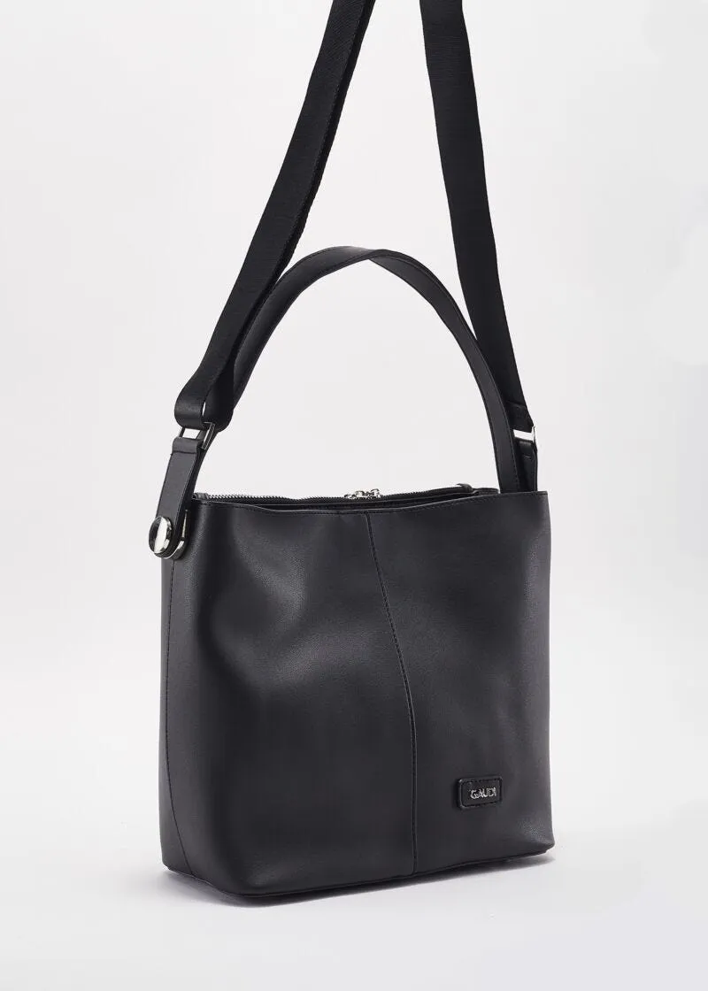Borsa shoulder con tracolla a contrasto