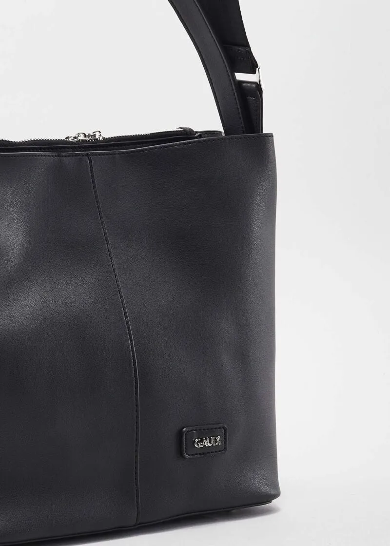 Borsa shoulder con tracolla a contrasto