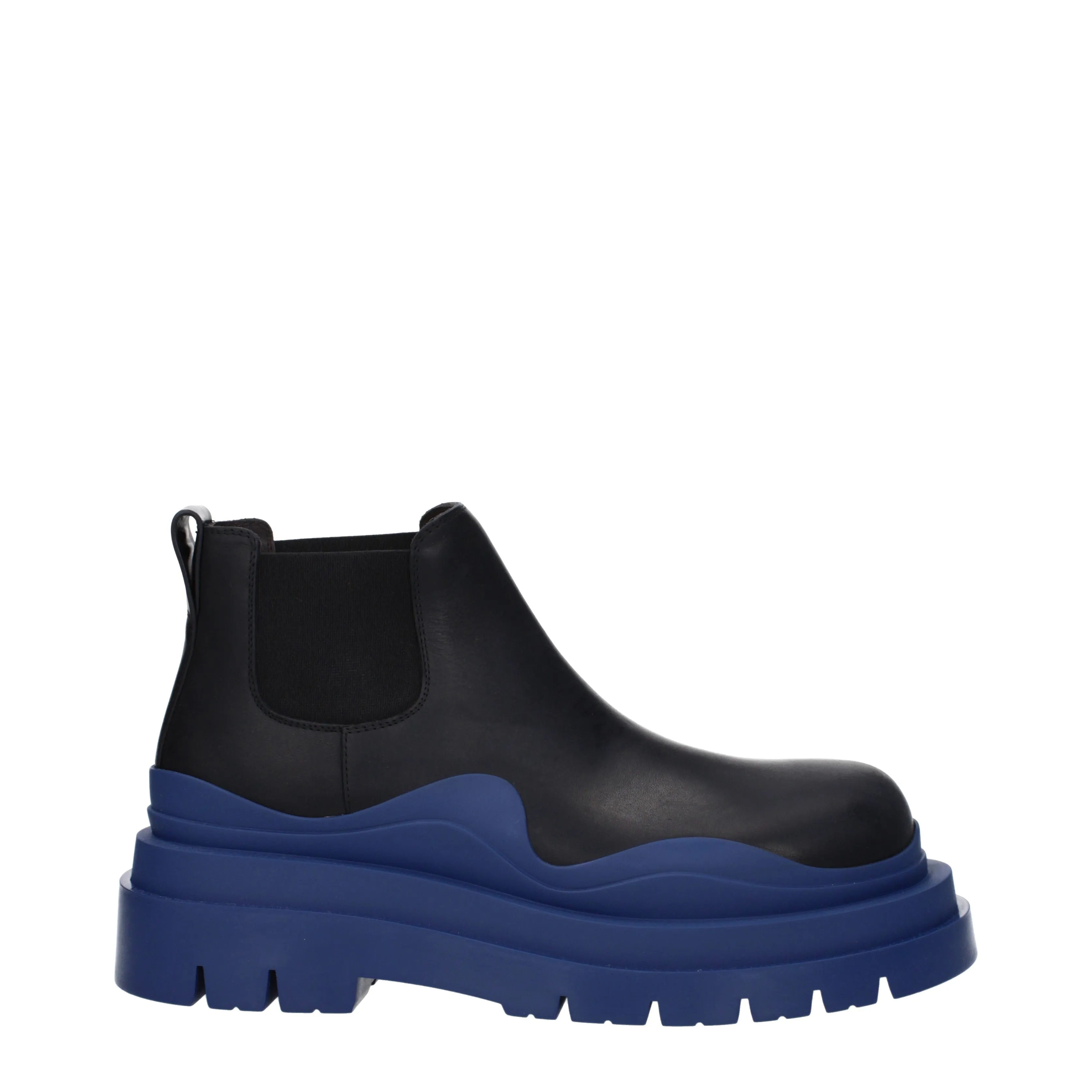Bottega Veneta Stivaletti Uomo Pelle Nero/Blu