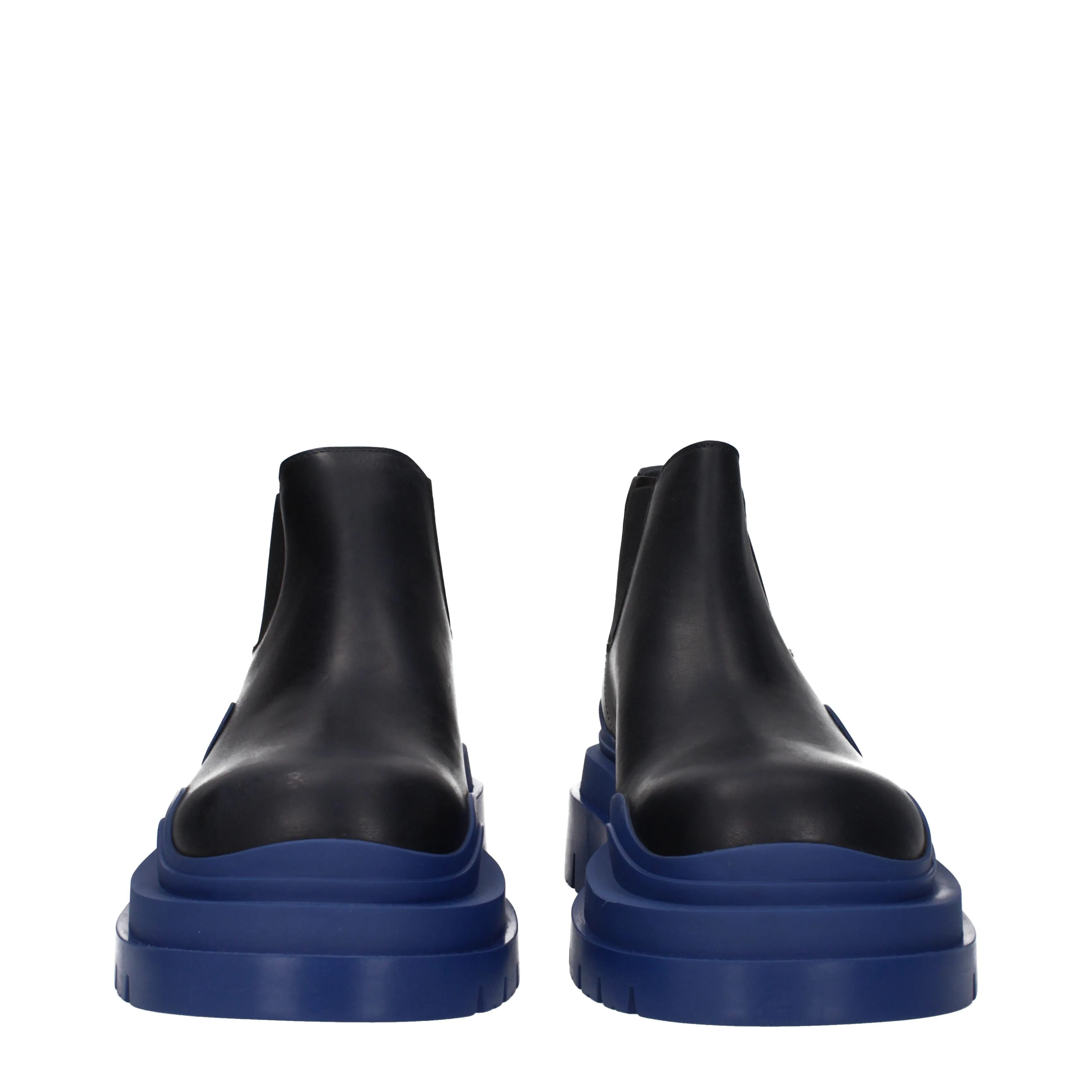 Bottega Veneta Stivaletti Uomo Pelle Nero/Blu