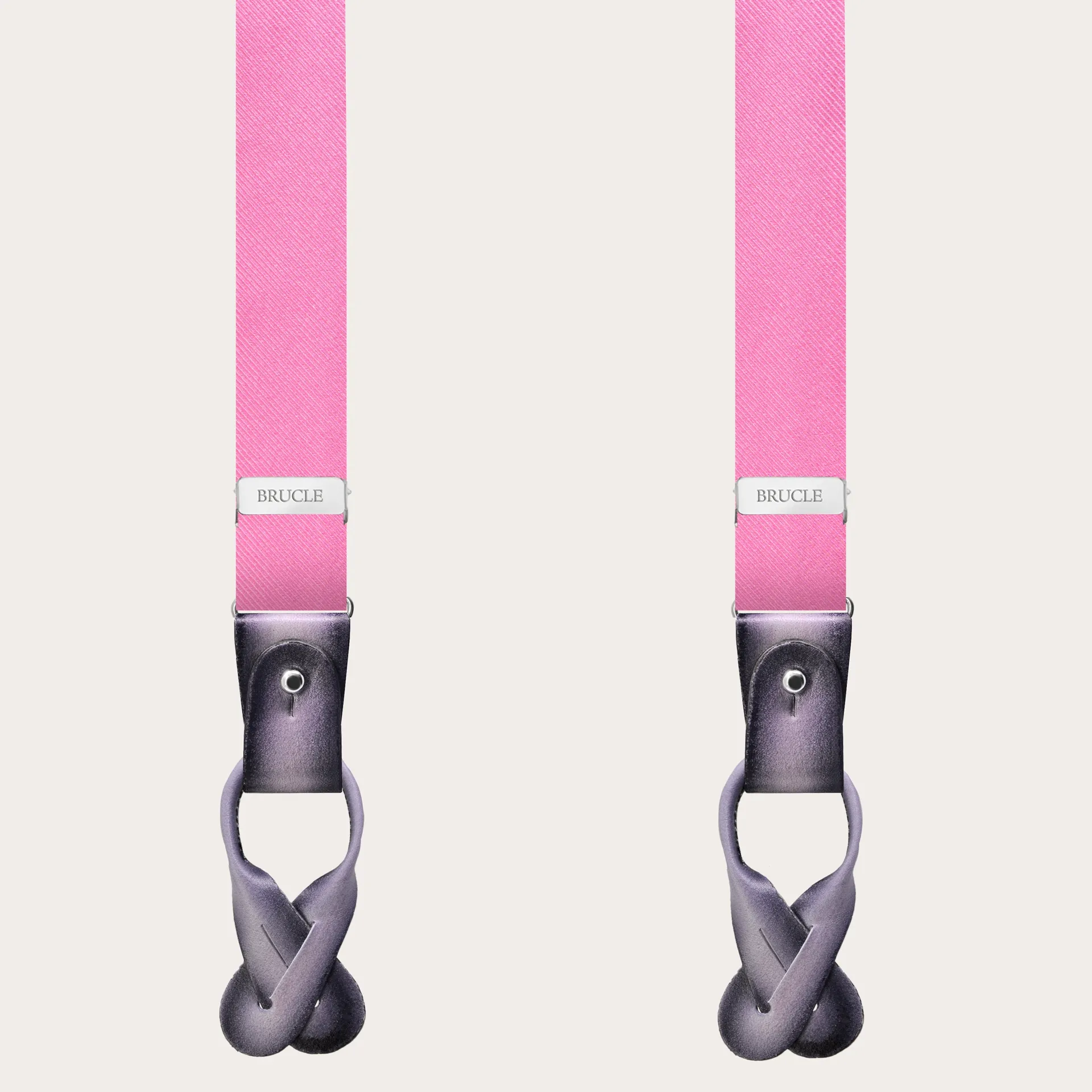 Bretelle strette rosa in seta