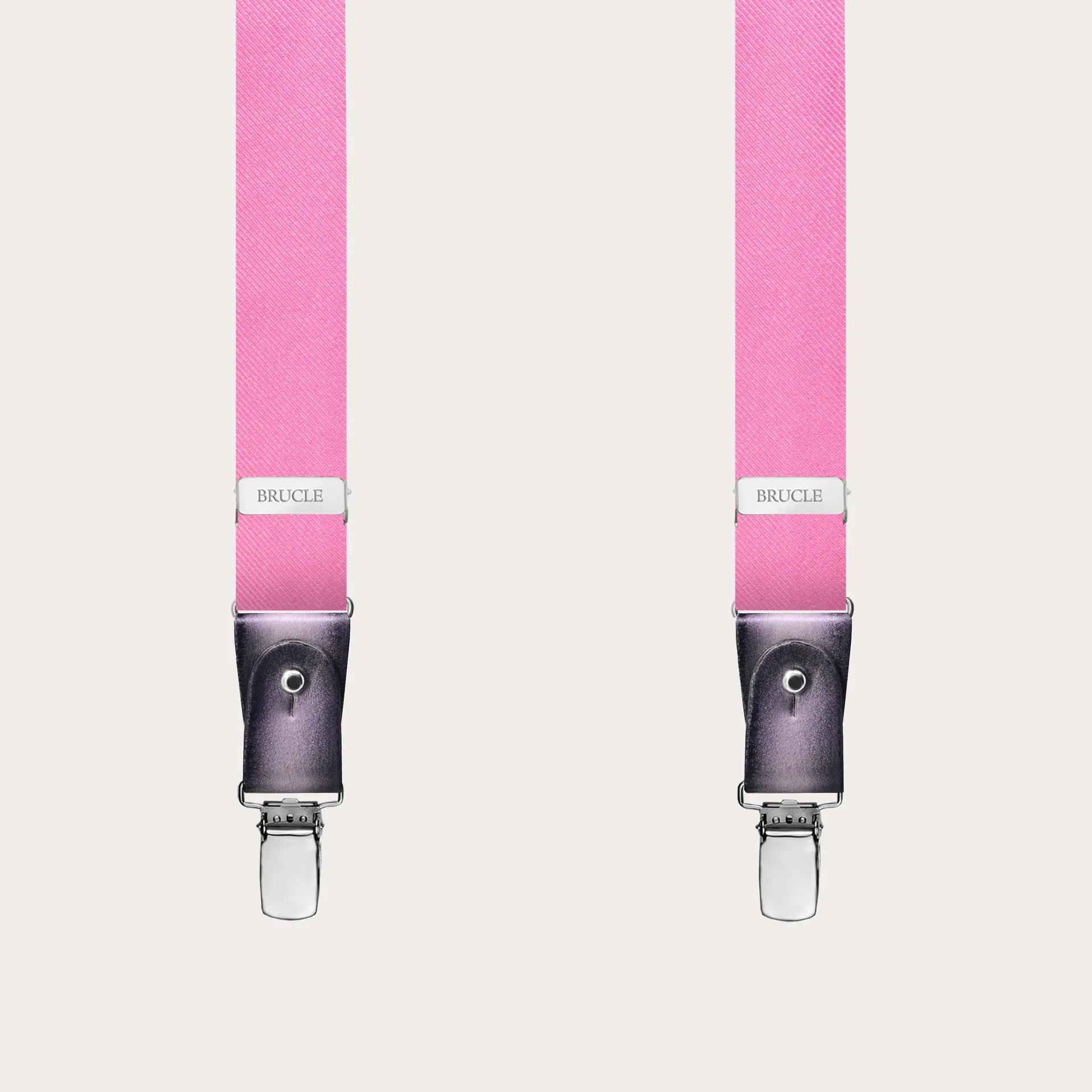 Bretelle strette rosa in seta