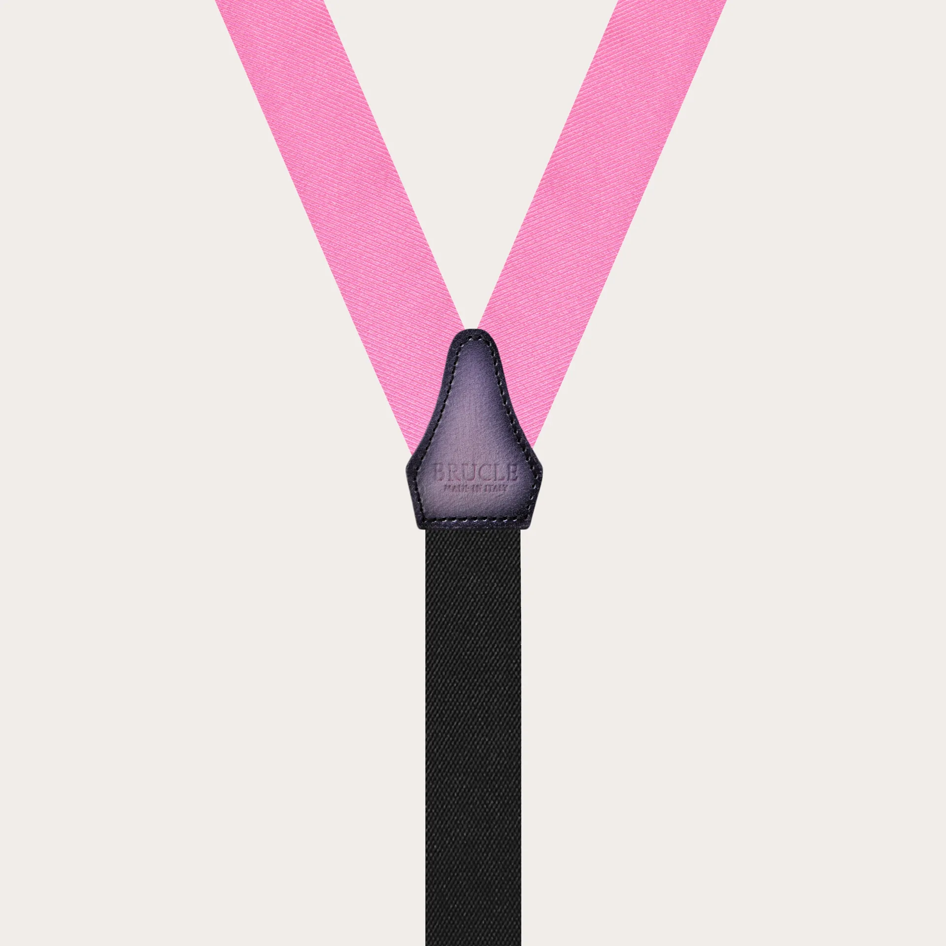 Bretelle strette rosa in seta