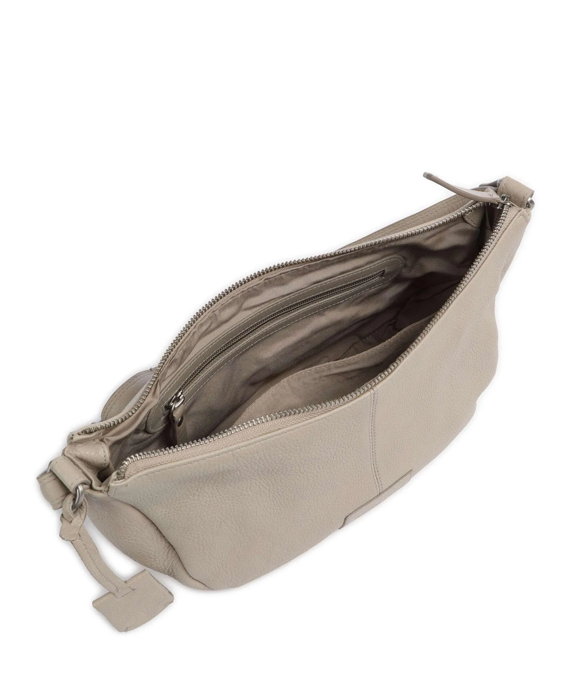  Burkely Soft Skylar Borsa a tracolla pelle granulata grigio chiaro  