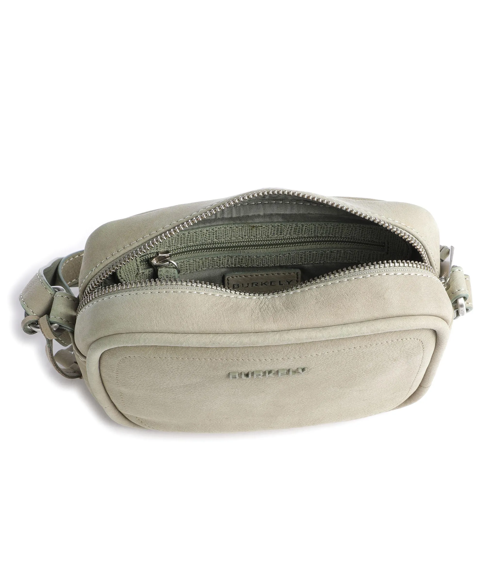  Burkely Still Selene Borsa a tracolla pelle ruvida grigio-verde  