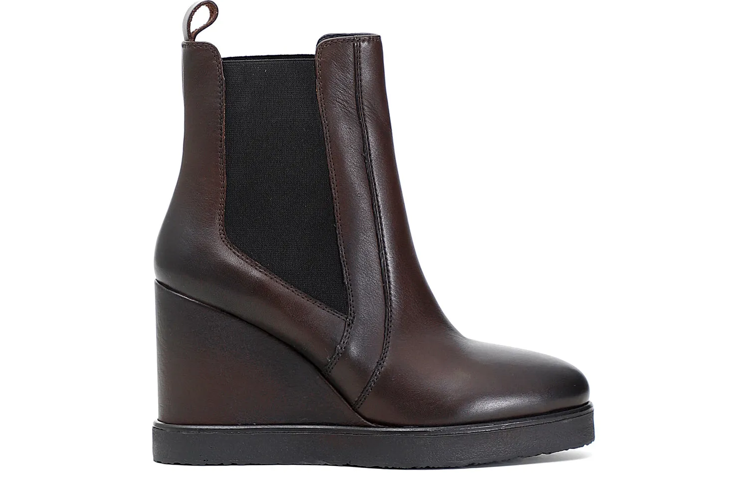CafèNoir stivaletti chelsea in pelle con zeppa