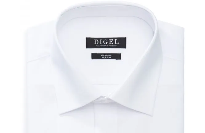 Camicia digel bianca regular fit puro cotone no stiro