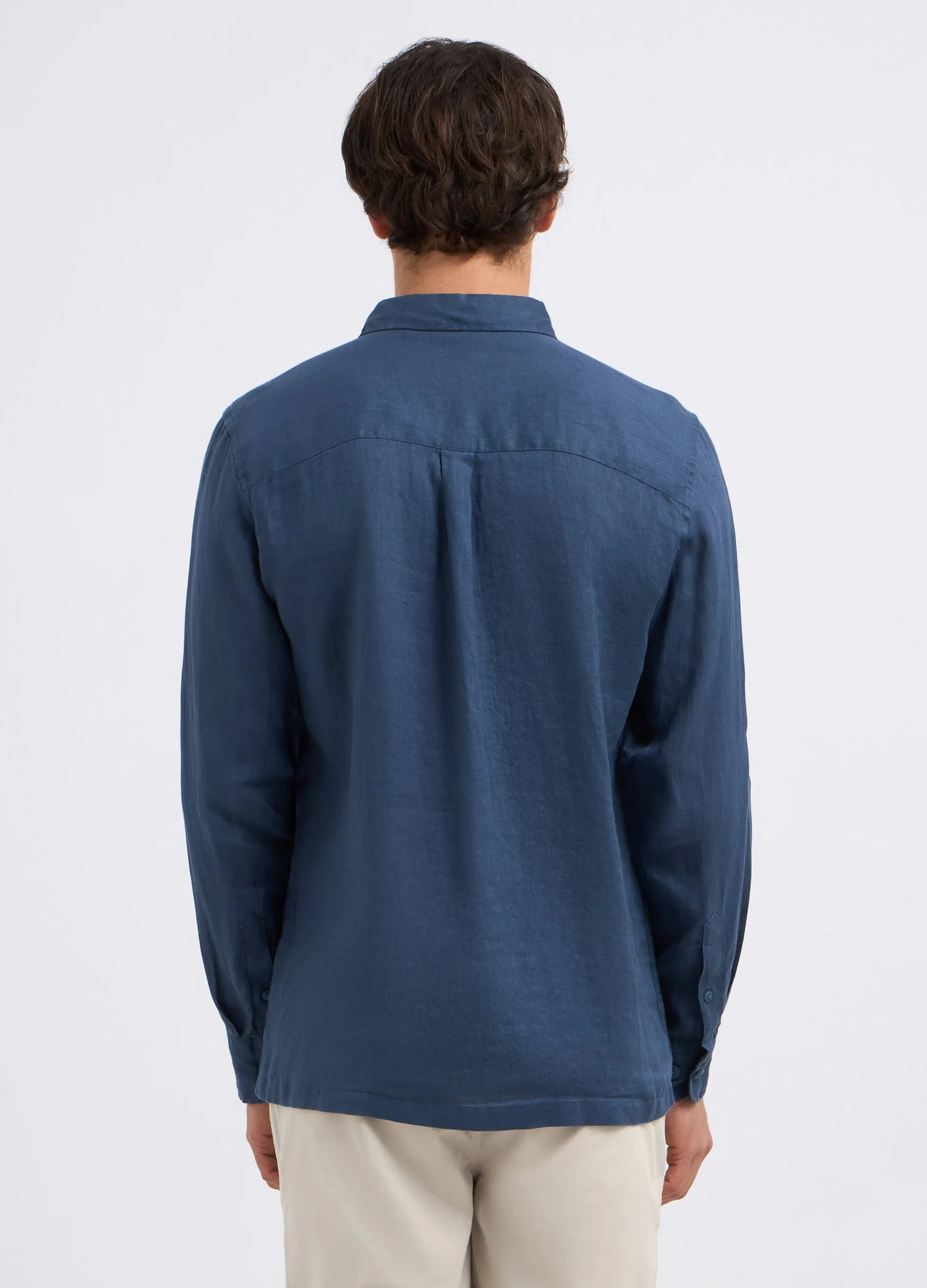 Camicia in puro lino con taschini uomo