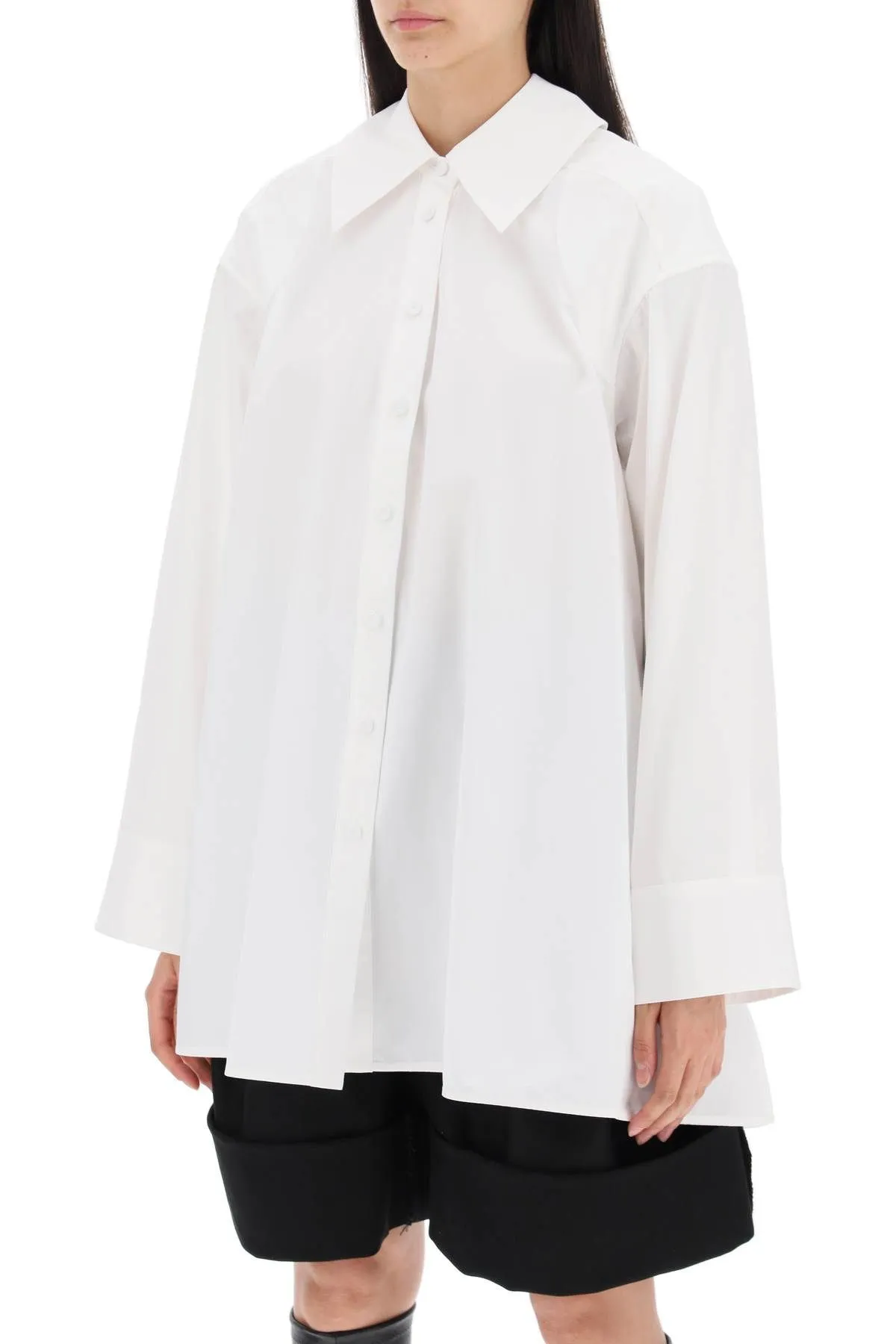 Camicia oversize con doppio colletto