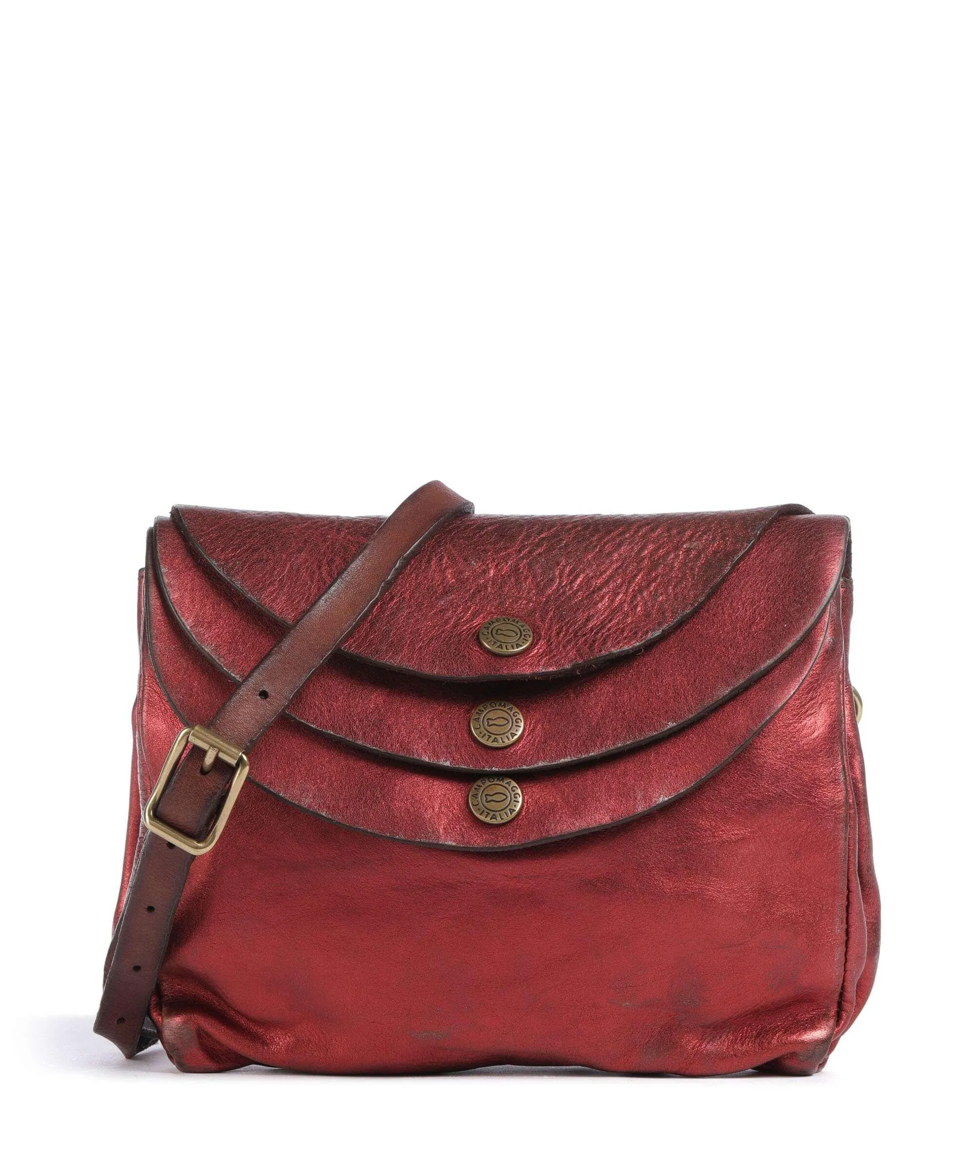  Campomaggi Borsa a tracolla pelle bovina rosso  