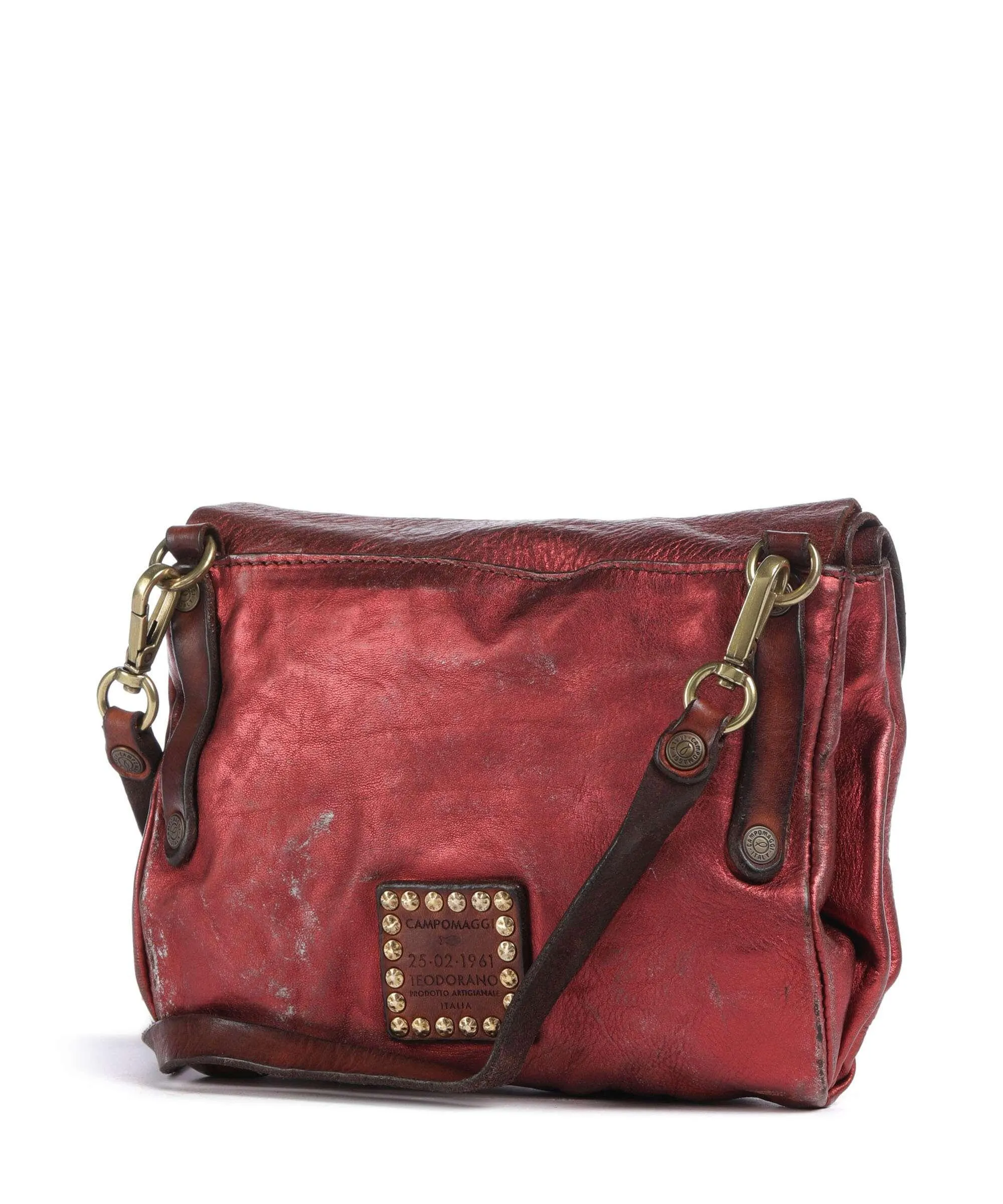 Campomaggi Borsa a tracolla pelle bovina rosso  