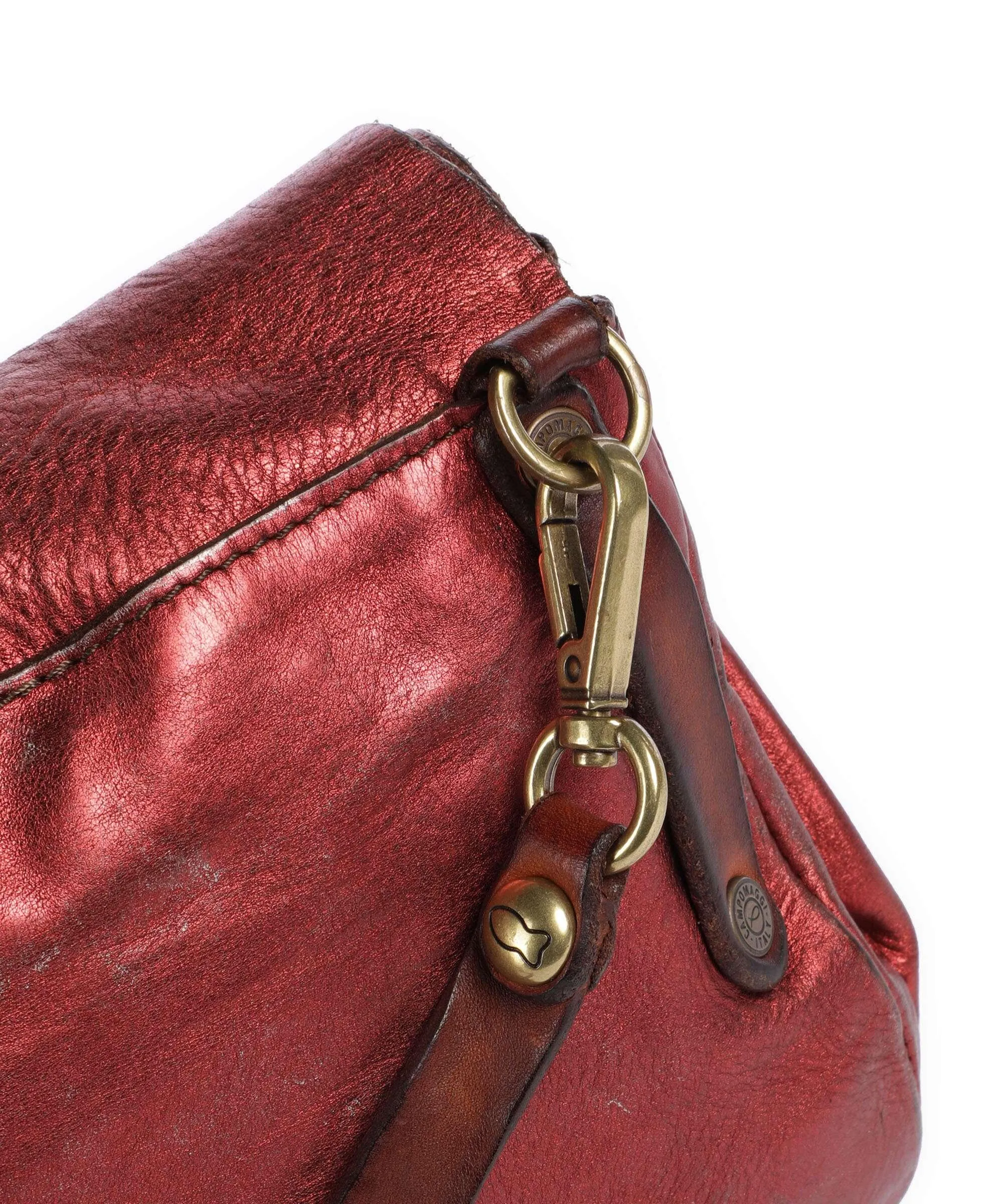  Campomaggi Borsa a tracolla pelle bovina rosso  