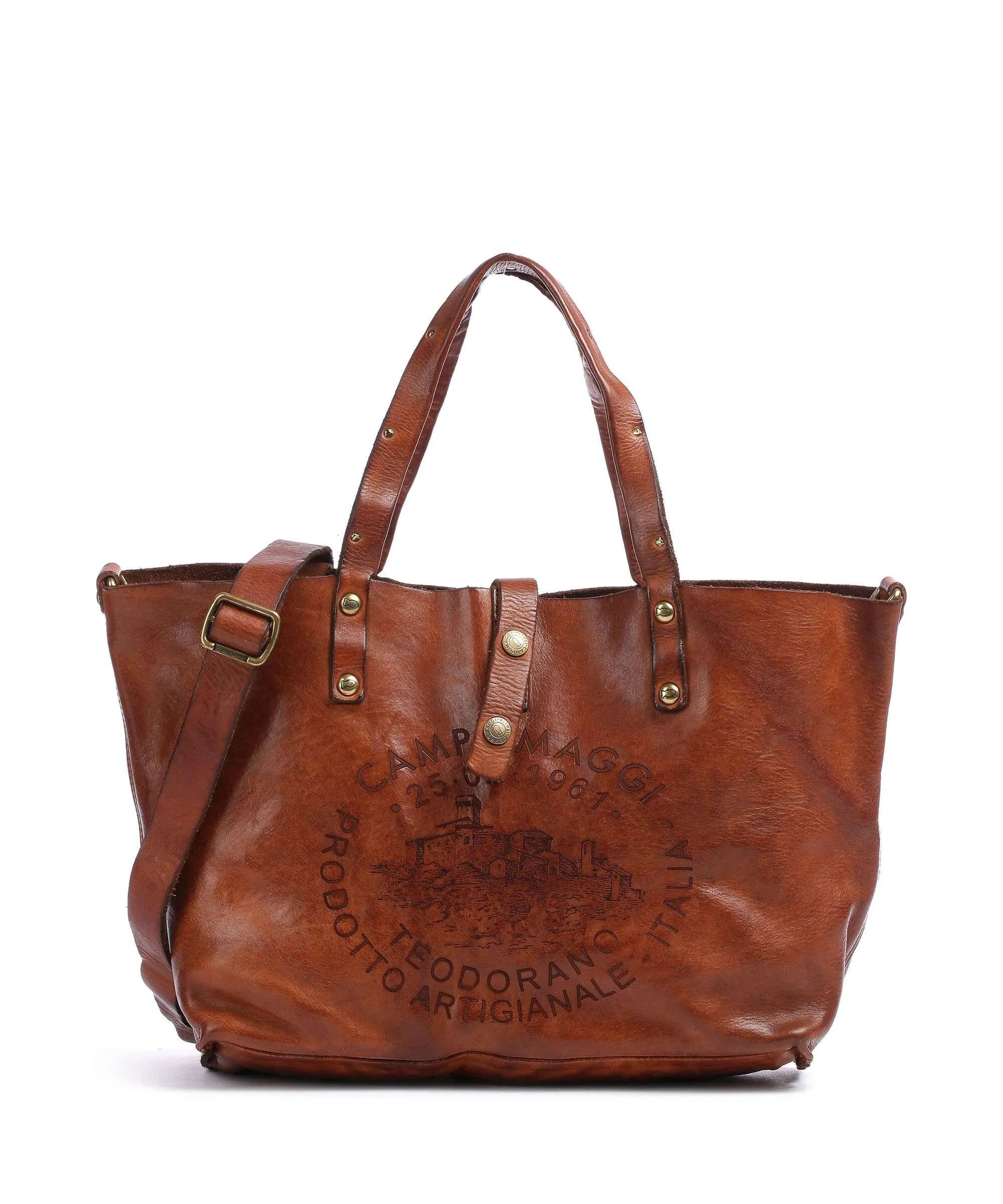  Campomaggi Borsa shopper pelle bovina cognac  