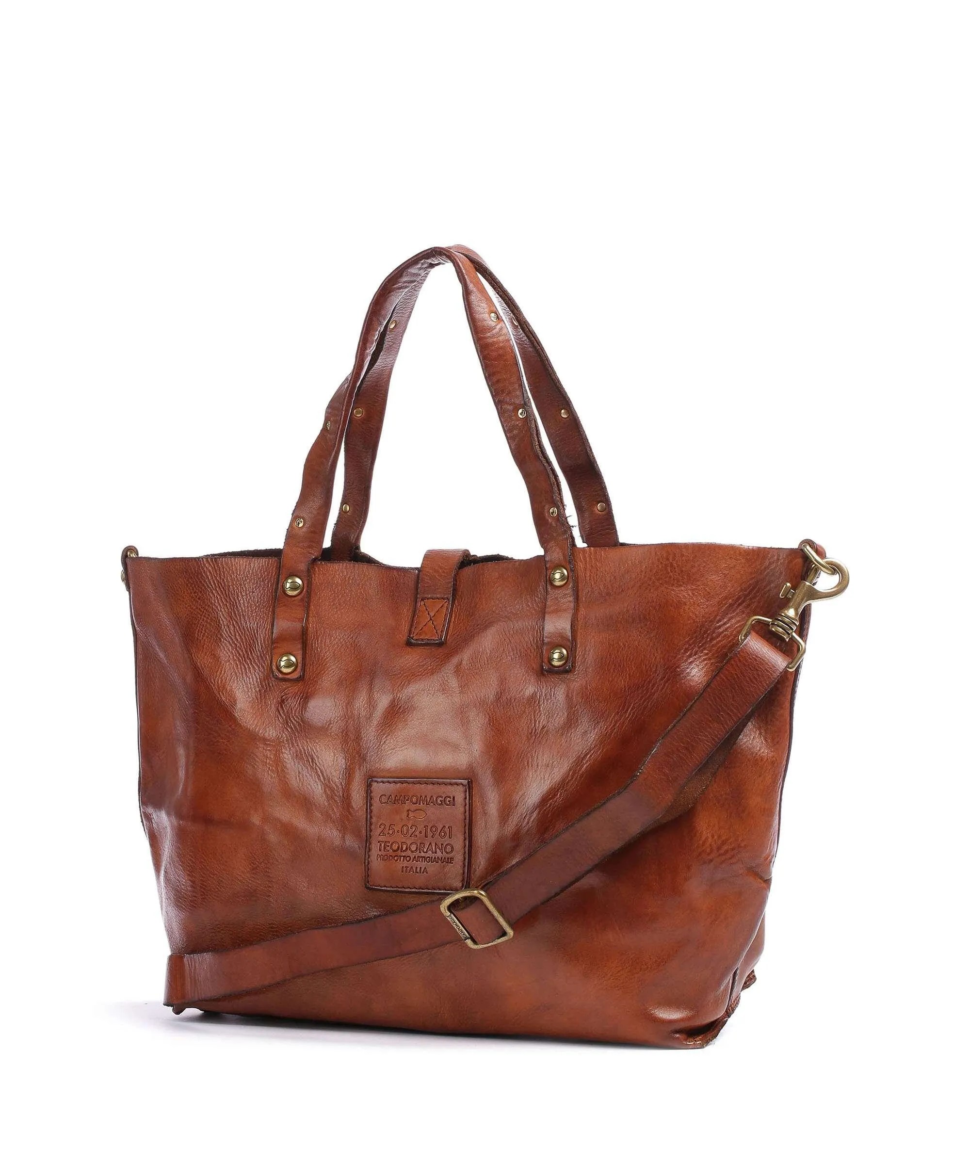  Campomaggi Borsa shopper pelle bovina cognac  