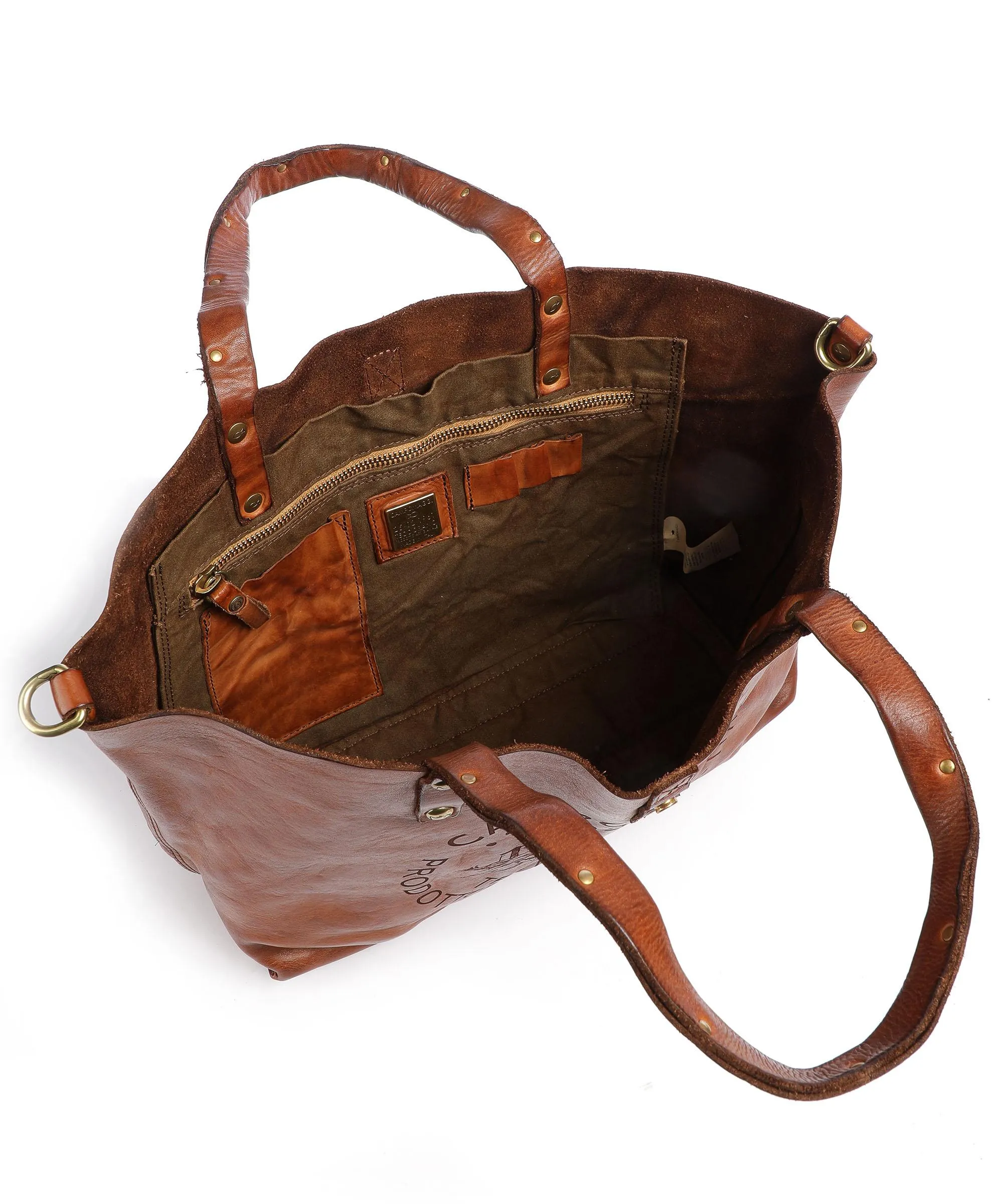  Campomaggi Borsa shopper pelle bovina cognac  