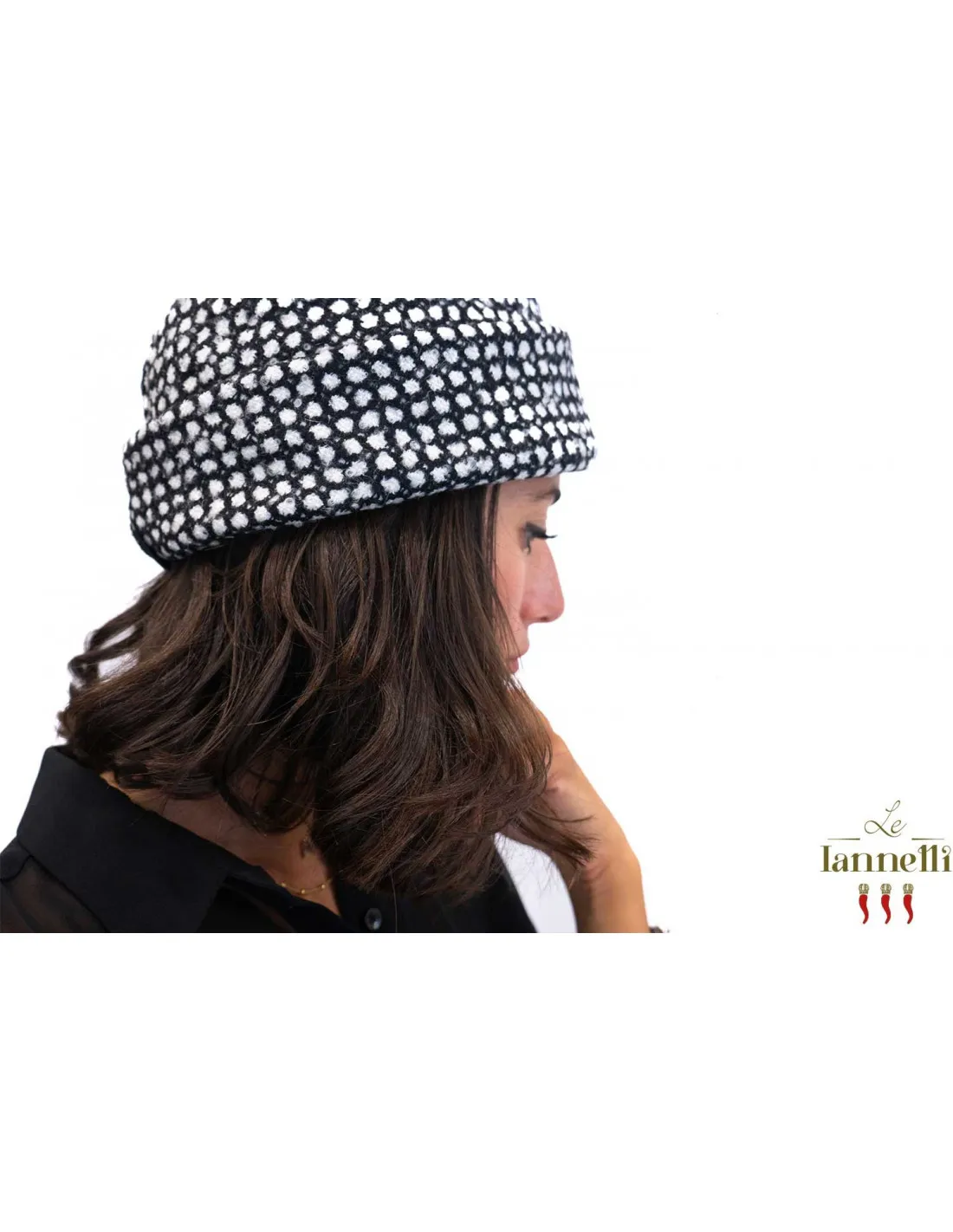 Cappello Borsalino - Pois bianco e nero