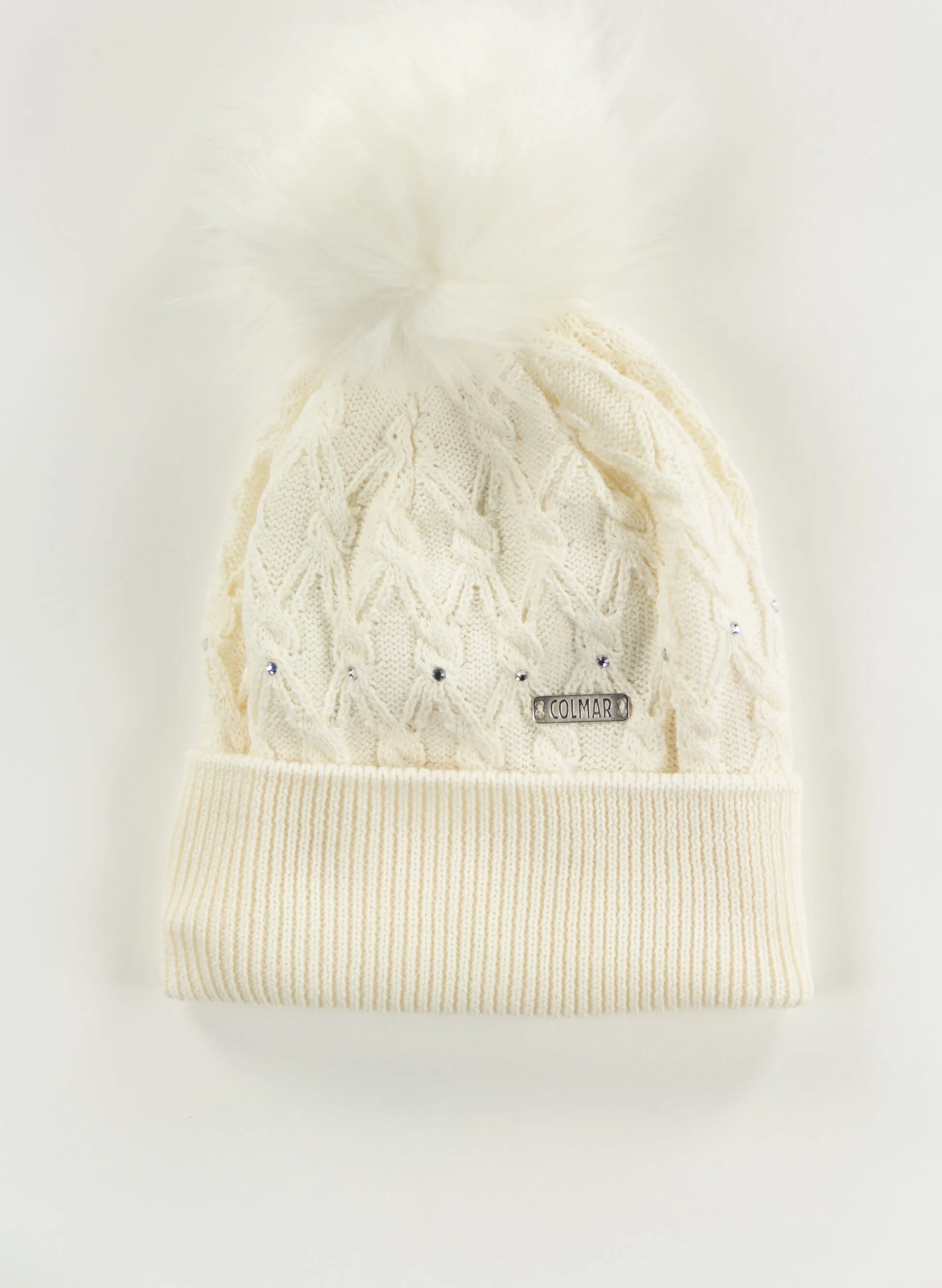 cappello in misto lana con strass