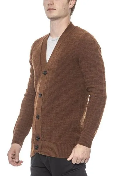 Cardigan in pura lana sugar brown | +39MASQ