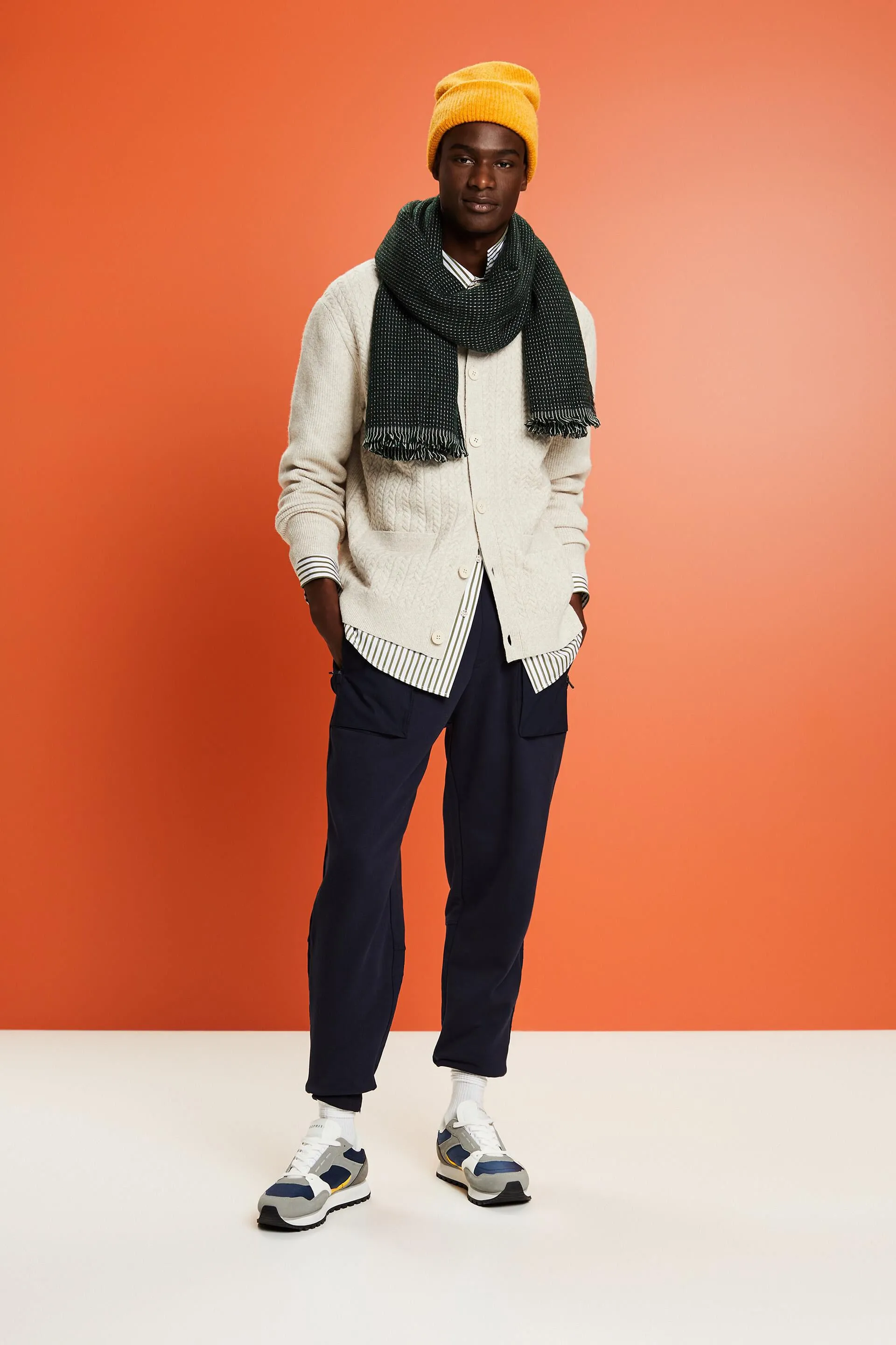 Cardigan stile bomber in maglia intrecciata