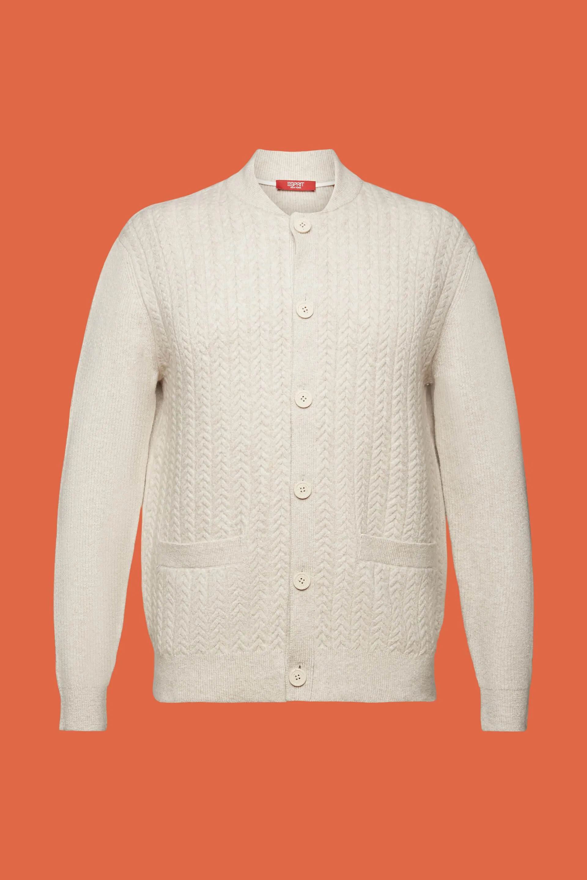 Cardigan stile bomber in maglia intrecciata