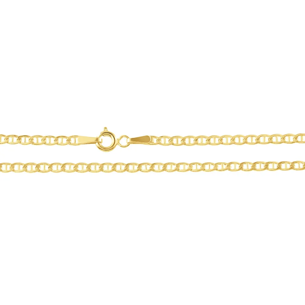Catena L'homme Or Oro Giallo 375/1000 Maglia Traversino 50 cm 1425016