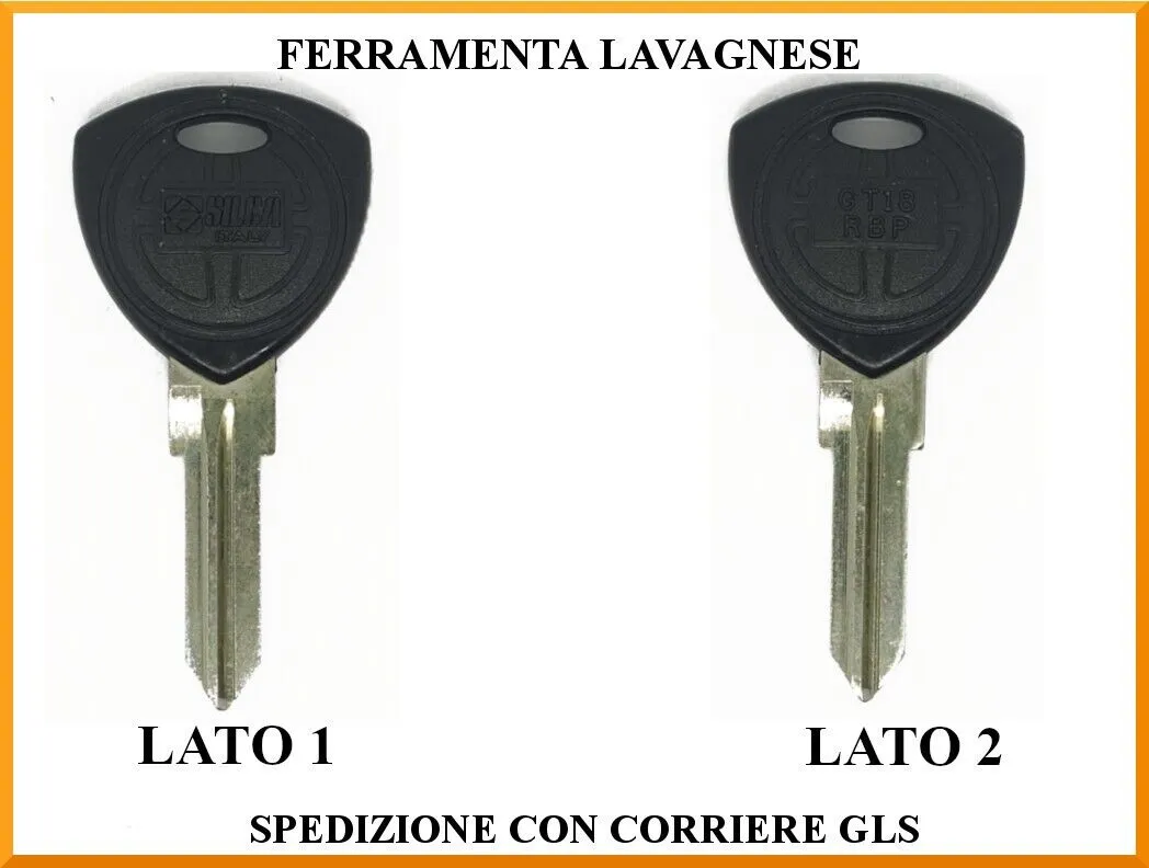 Chiave grezza originale Silca GT18RBP per auto epoca Lancia Delta Dedra 