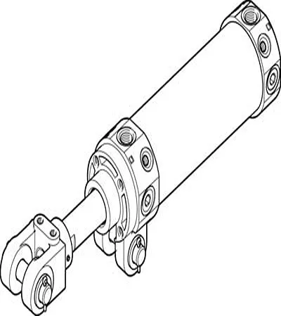 Cilindro pneumatico a stelo Festo DW 558101, Doppio effetto, foro da 50mm, corsa 150mm