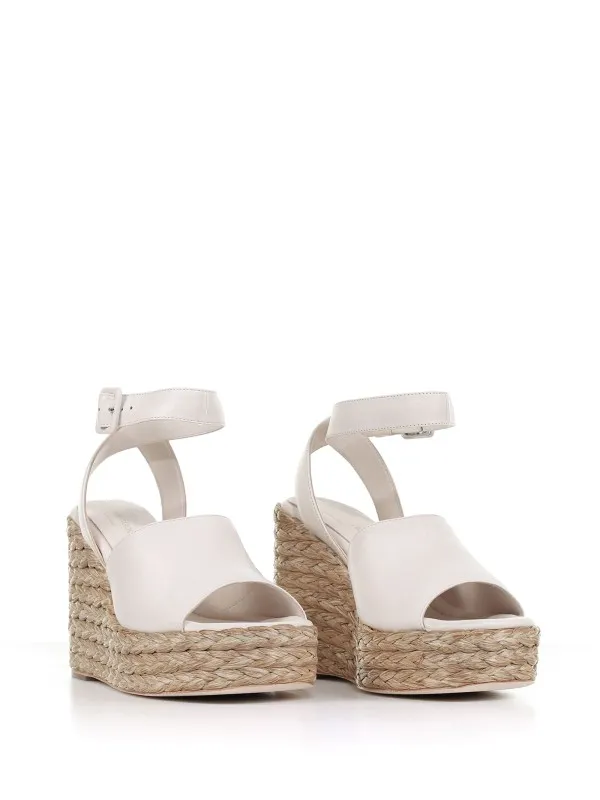 Clama sandal with rope wedge