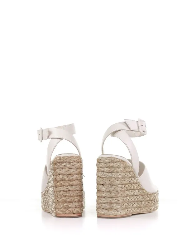 Clama sandal with rope wedge