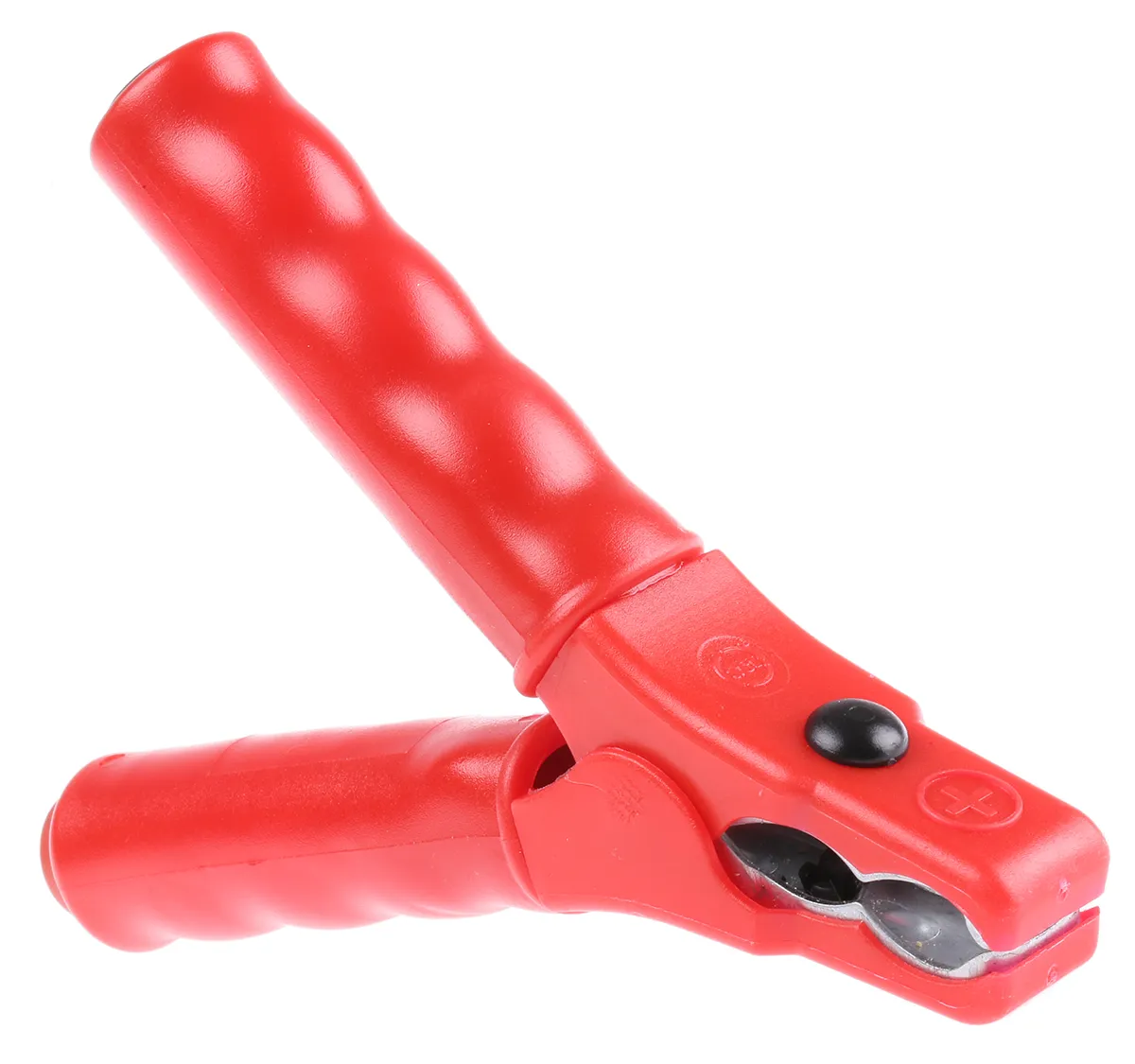 Clip a coccodrillo Schutzinger, 32A, apertura 25mm, isolato, col. Rosso