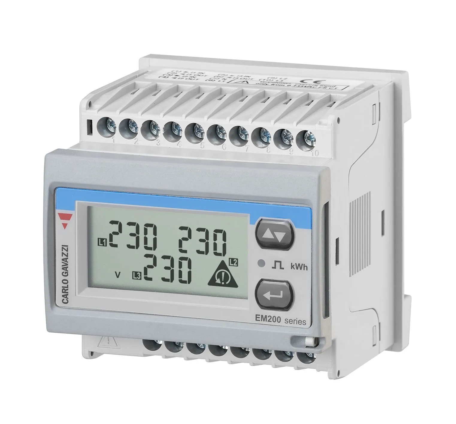 Contatore di energia Carlo Gavazzi, EM2172D, 3 fasi, display LCD a 7 cifre