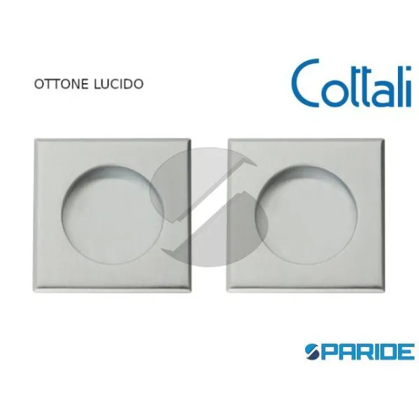 COPPIA MANIGLIA QUADRA 70X70 32783 OTTONE LUCIDO COTTALI