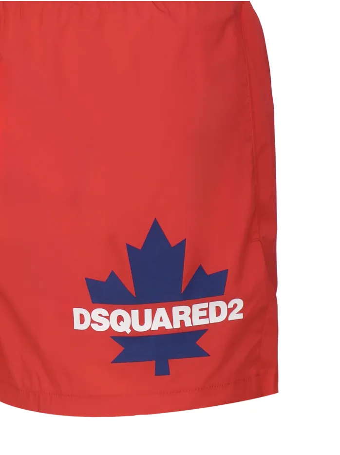 COSTUME SHORTS CON LOGO FOGLIA D'ACERO