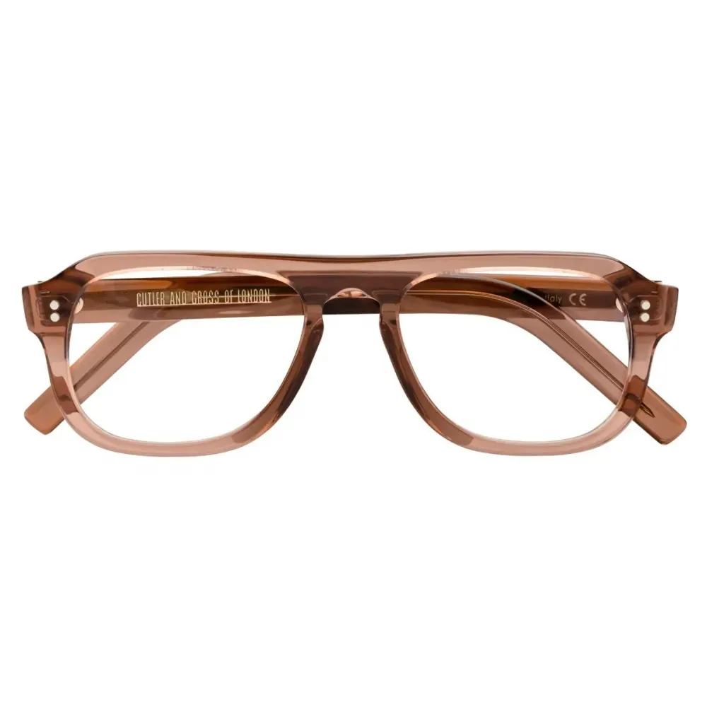 Cutler & Gross - 0822 Aviator Optical Glasses - Rhubarb - Luxury - Cutler & Gross Eyewear