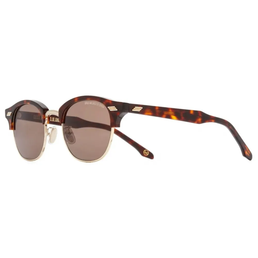 Cutler & Gross - 1334 Kingsman Round Sunglasses - Dark Turtle - Luxury - Cutler & Gross Eyewear