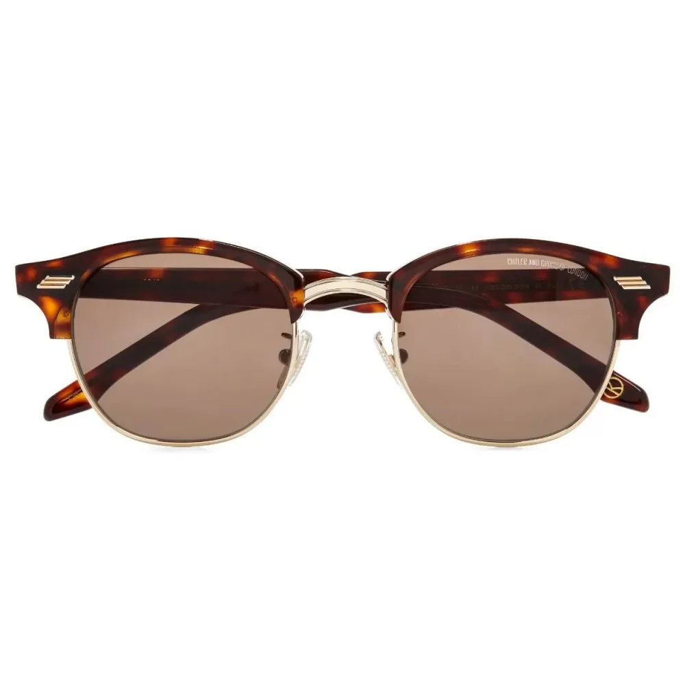 Cutler & Gross - 1334 Kingsman Round Sunglasses - Dark Turtle - Luxury - Cutler & Gross Eyewear