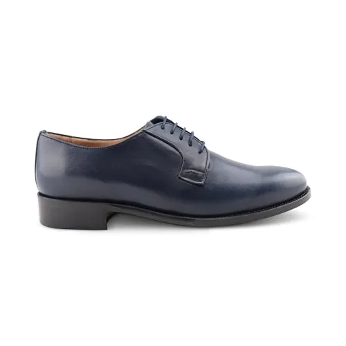 Derby in pelle blu