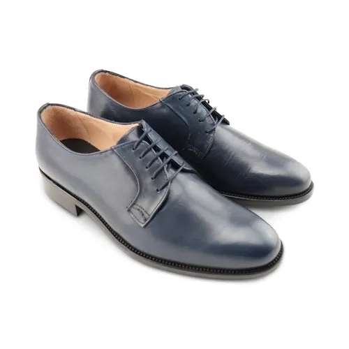 Derby in pelle blu