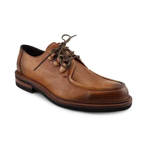 Derby in pelle color caramello