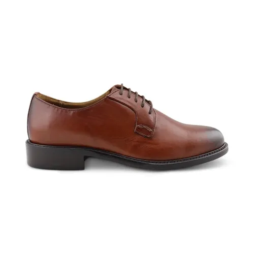 Derby in pelle color cuoio