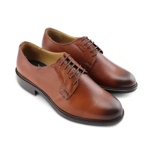 Derby in pelle color cuoio