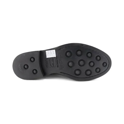 Derby nere in pelle con suola vibram