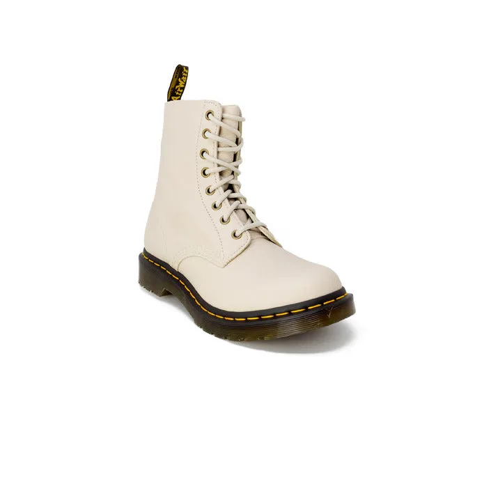 Dr. Martens stivali  beige in pelle  
