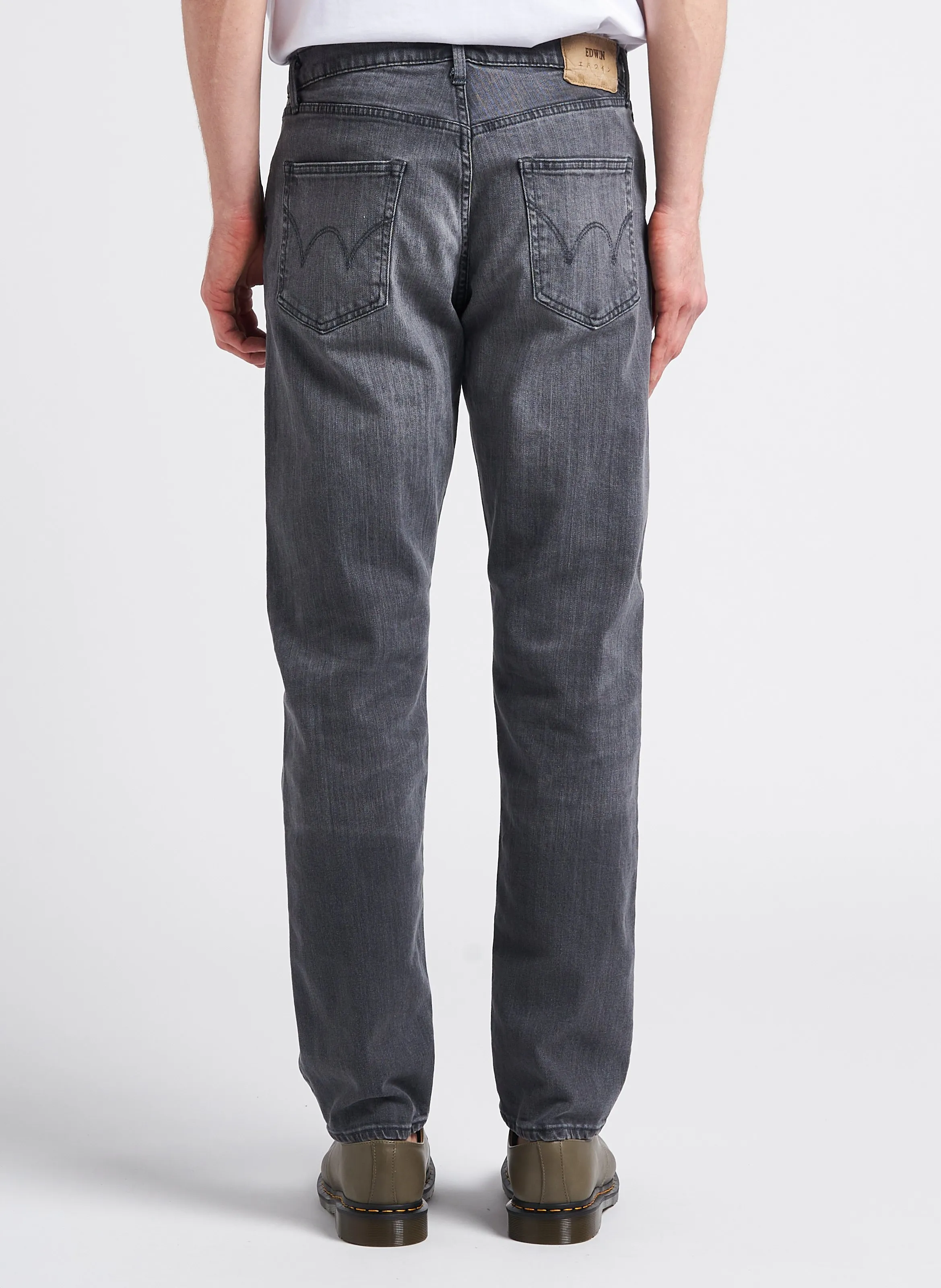  EDWIN   Jeans dritti tinta unita in misto cotone | Nero
