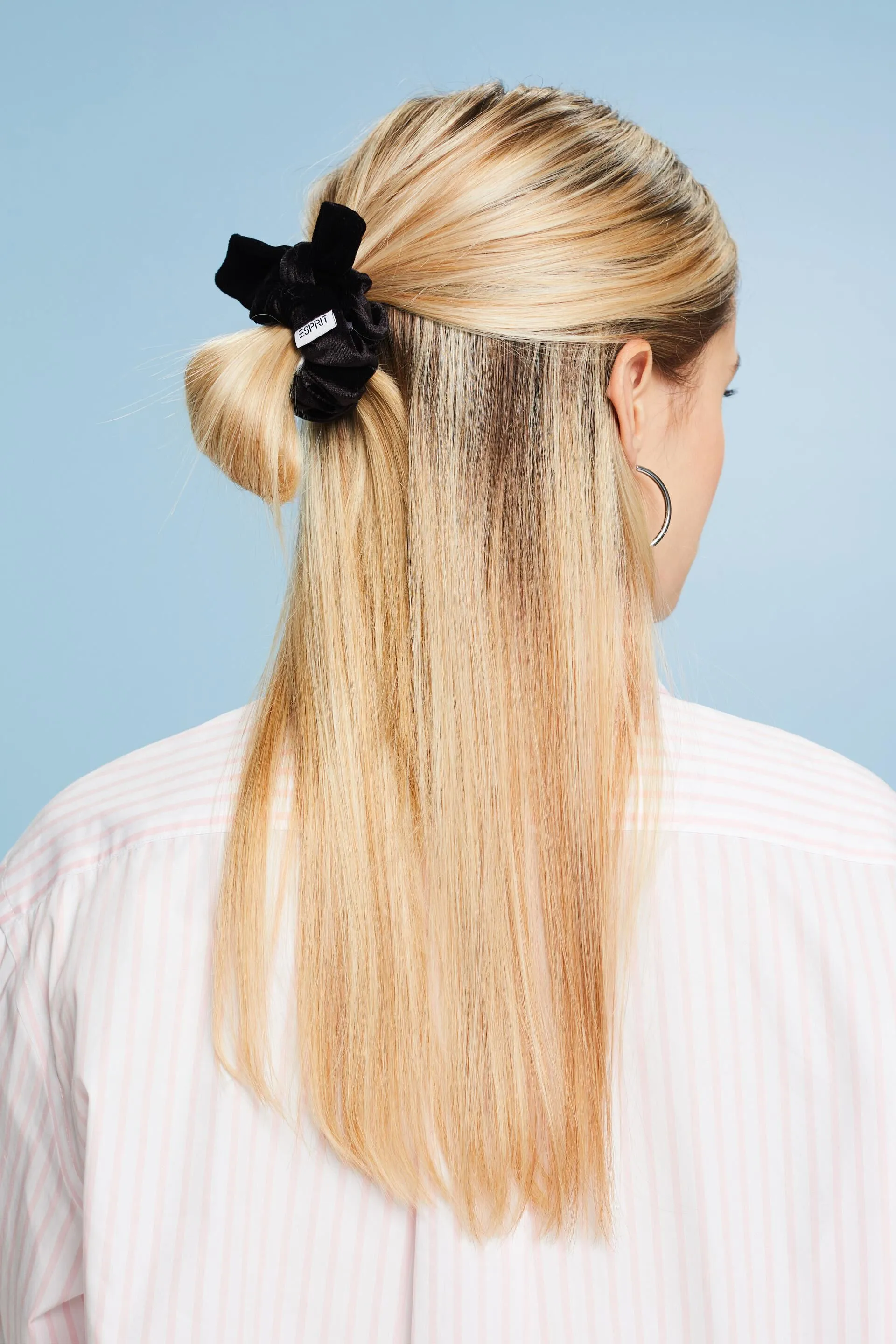 Elastico per capelli viola con fiocco