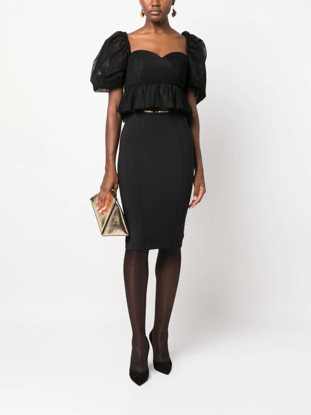 ELISABETTA FRANCHI PENCIL MIDI SKIRT
